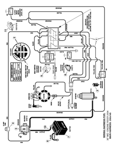 Electrical System Diagram and Parts List for 309006X00A 2006 Briggs and Stratton Lawn Tractor